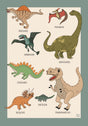 DINOSAURIER-barnposters och barntavlor