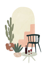 Tropical Villa Color and Shapes 08 Poster och Canvastavla