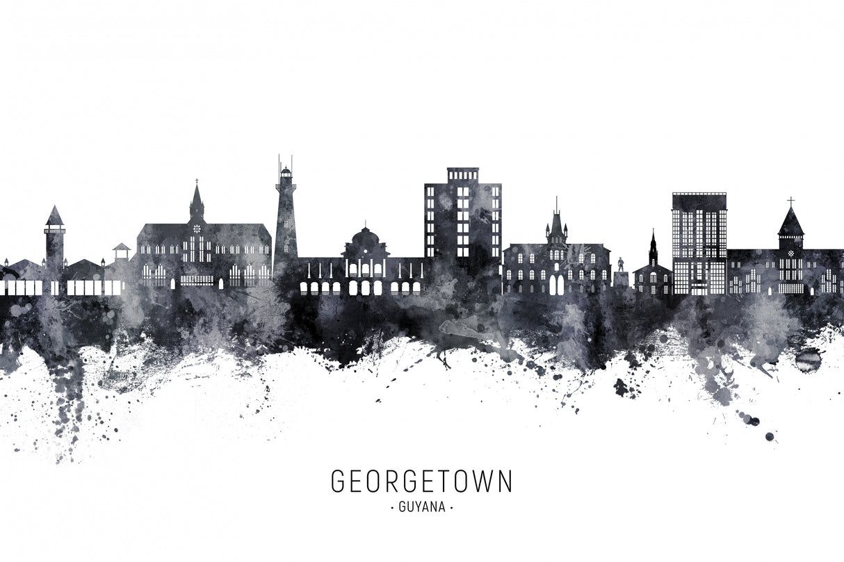 Georgetown Guyana Skyline Poster och Canvastavla