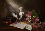 Still life with lily and bust Poster och Canvastavla