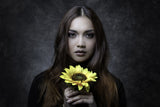 Sunflower Girl Poster och Canvastavla