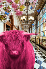 Pinkie Moo Cow went to the Palace Poster och Canvastavla