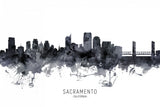 Sacramento California Skyline Poster och Canvastavla