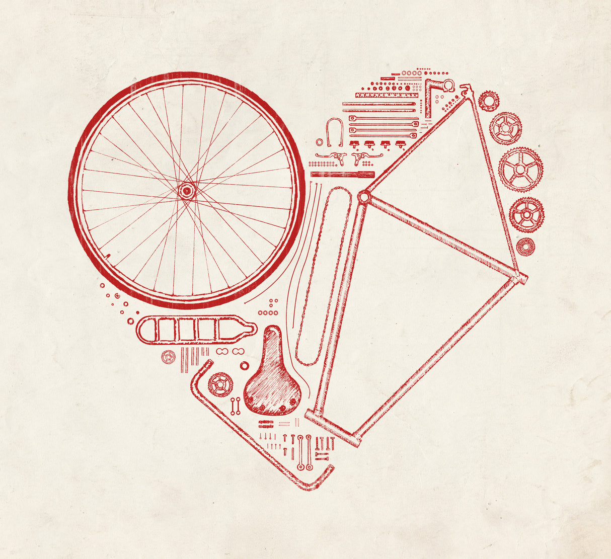 Love Bike Nº2 Poster och Canvastavla
