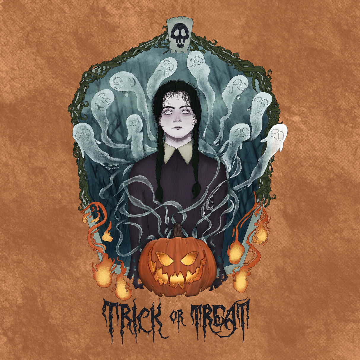 Spooky Trick or Treat Poster och Canvastavla
