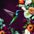 Hummingbird &amp; Flowers Poster och Canvastavla