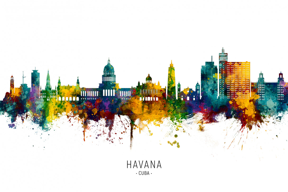 Havana Cuba Skyline Poster och Canvastavla