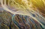 Spectral Serenity: Glacial Rivers at Sunset Poster och Canvastavla