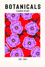 Botanicals Flower Study Poster och Canvastavla