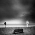 Bench on the Beach Poster och Canvastavla