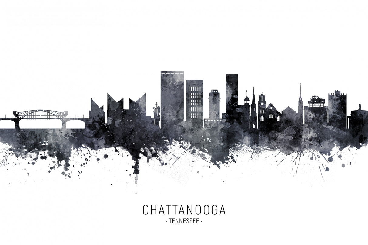 Chattanooga Tennessee Skyline Poster och Canvastavla