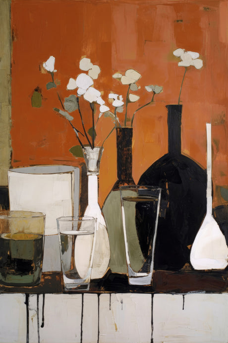 Stilllife With Glasses And Bottles Vas och keramikposter