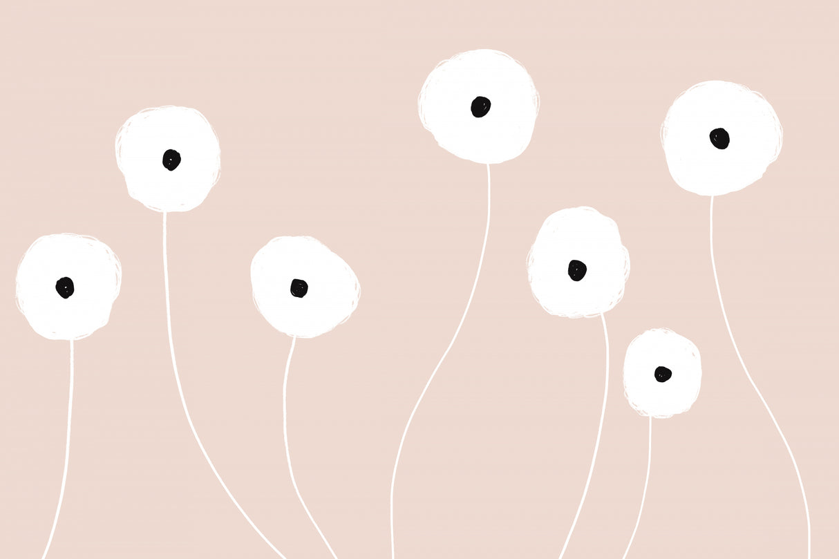 Scandi Flowers No 1 Poster och Canvastavla