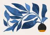 Wandering Ivy in Blue Poster och Canvastavla