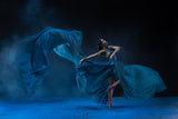Ballerina on Bluish Wardrobe Poster och Canvastavla