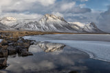 Reflection at Snæfellsnes peninsula Poster och Canvastavla