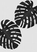 Monstera Leaf Black &amp; White II Poster och Canvastavla