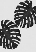 Monstera Leaf Black &amp; White II Poster och Canvastavla