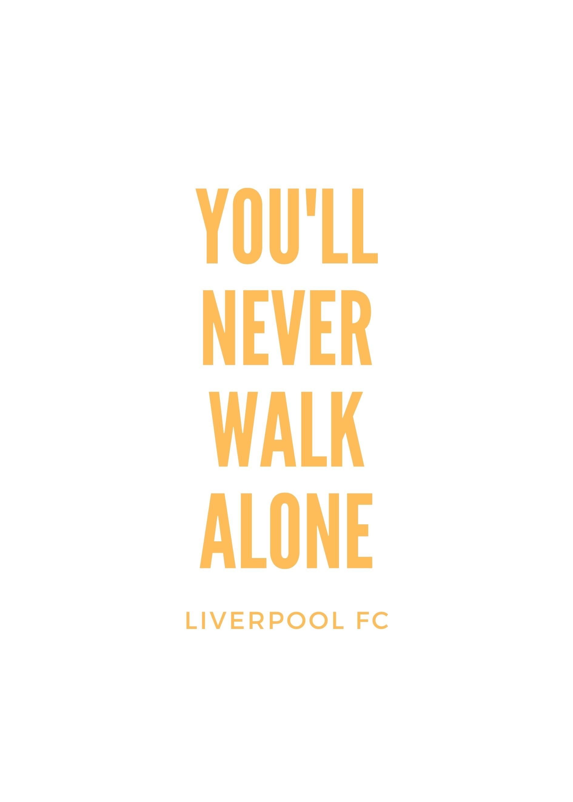 Liverpool - You'll never walk alone poster 3 Min Poster