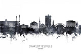 Charlottesville Virginia Skyline Poster och Canvastavla