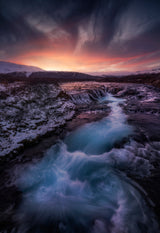 Bruarfoss full color Poster och Canvastavla
