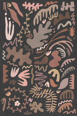 Blush Flora Colors and Shapes II Poster och Canvastavla