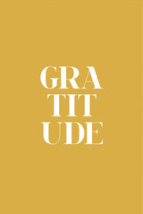 Gratitude Mustard Poster och Canvastavla