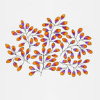 Leaf Sprig Lavender Orange Poster och Canvastavla