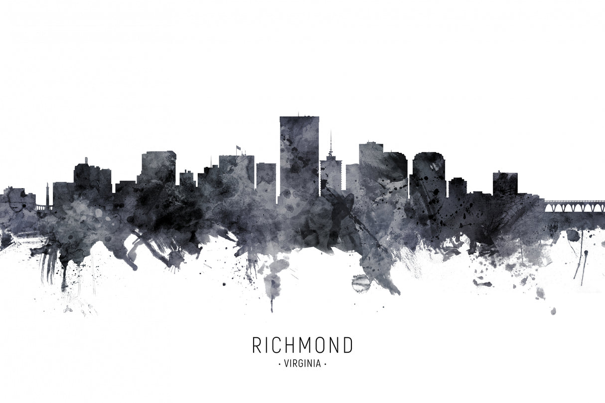 Richmond Virginia Skyline Poster och Canvastavla