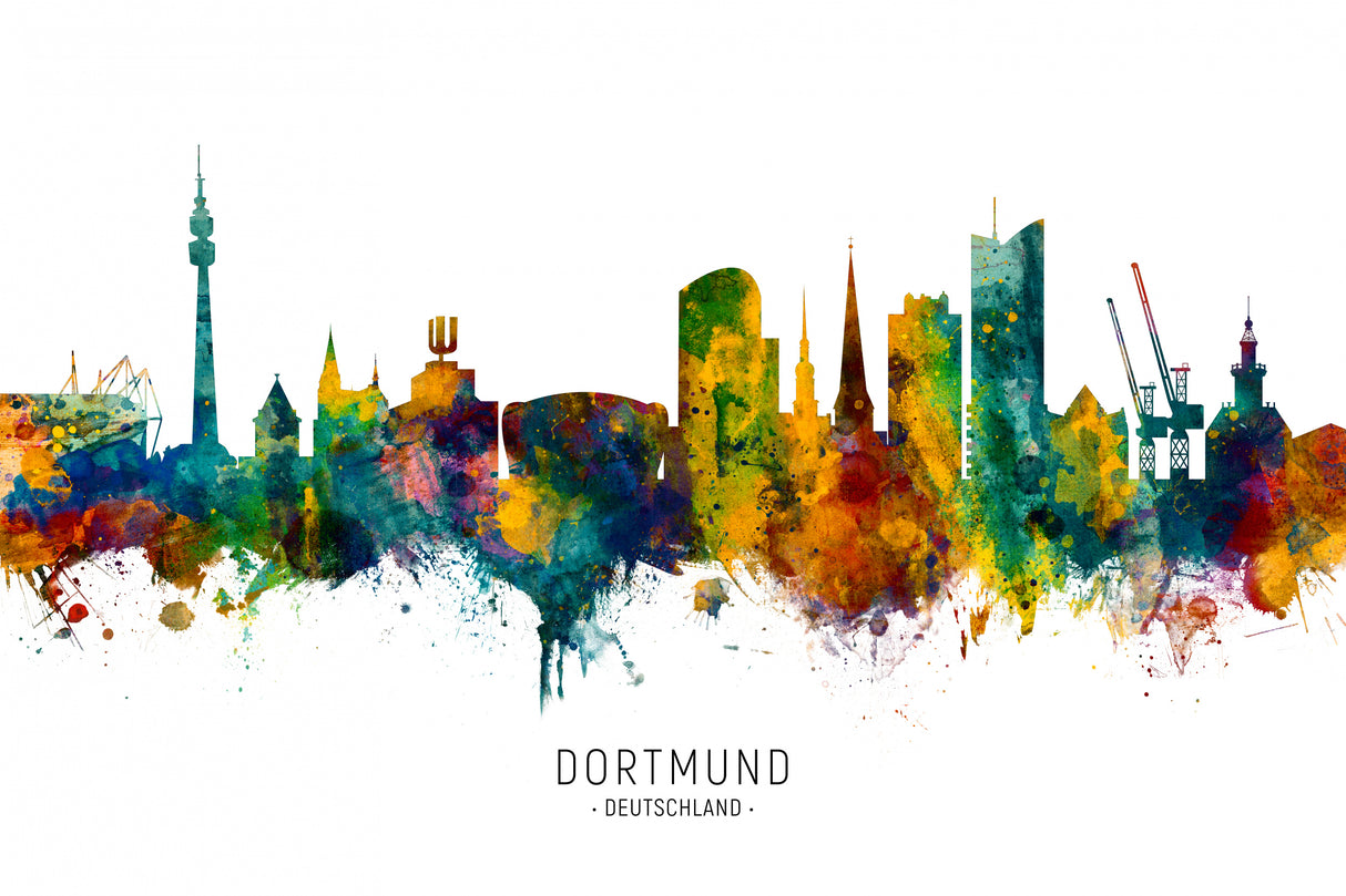 Dortmund Germany Skyline Poster och Canvastavla
