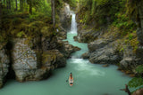 Glacier water falls Poster och Canvastavla