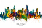 Los Angeles California Skyline Poster och Canvastavla