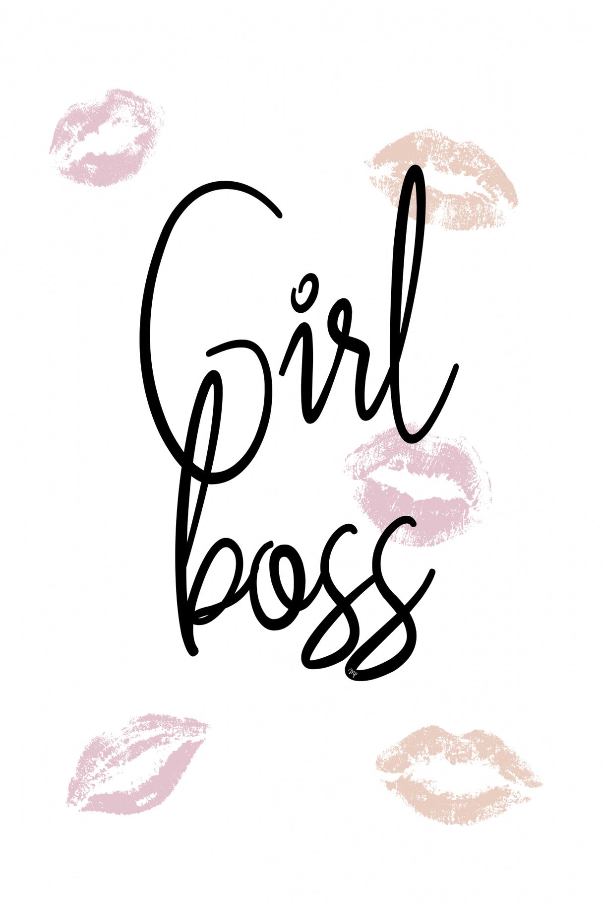Girl Boss Poster och Canvastavla