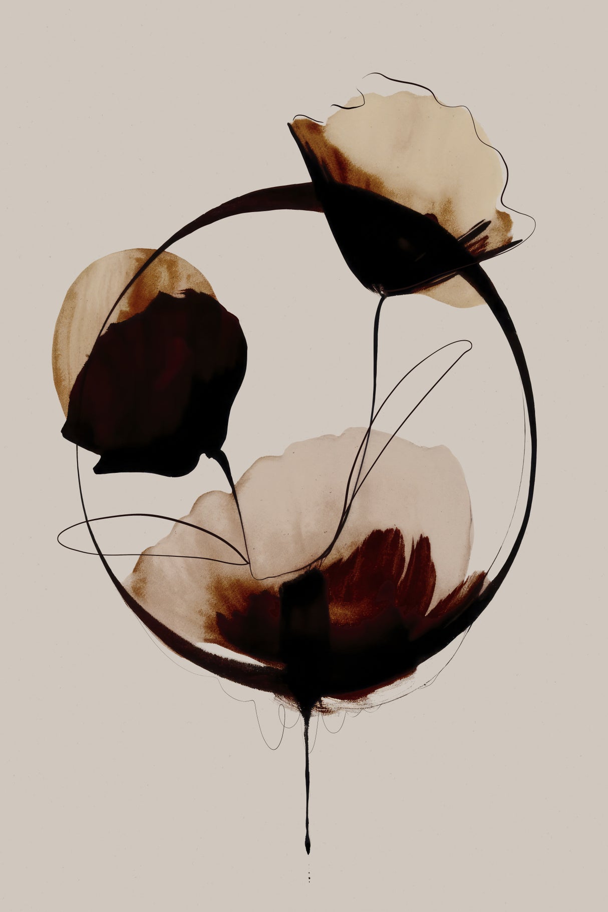 Halo Flowers No 2 Poster och Canvastavla
