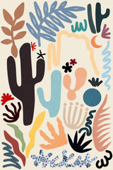Desert Flora Colors and Shapes Poster och Canvastavla