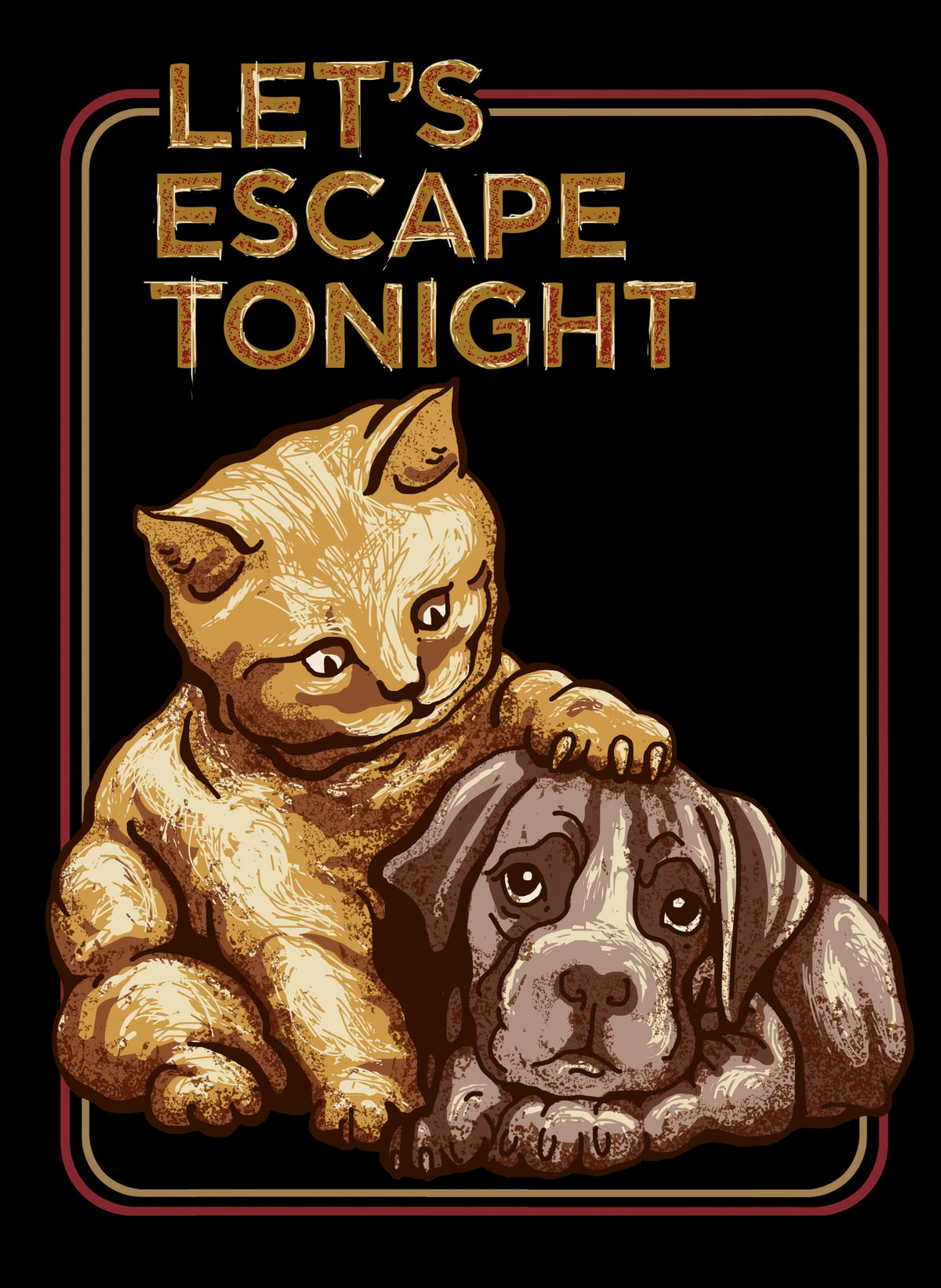 LET'S ESCAPE TONIGHT Poster och Canvastavla