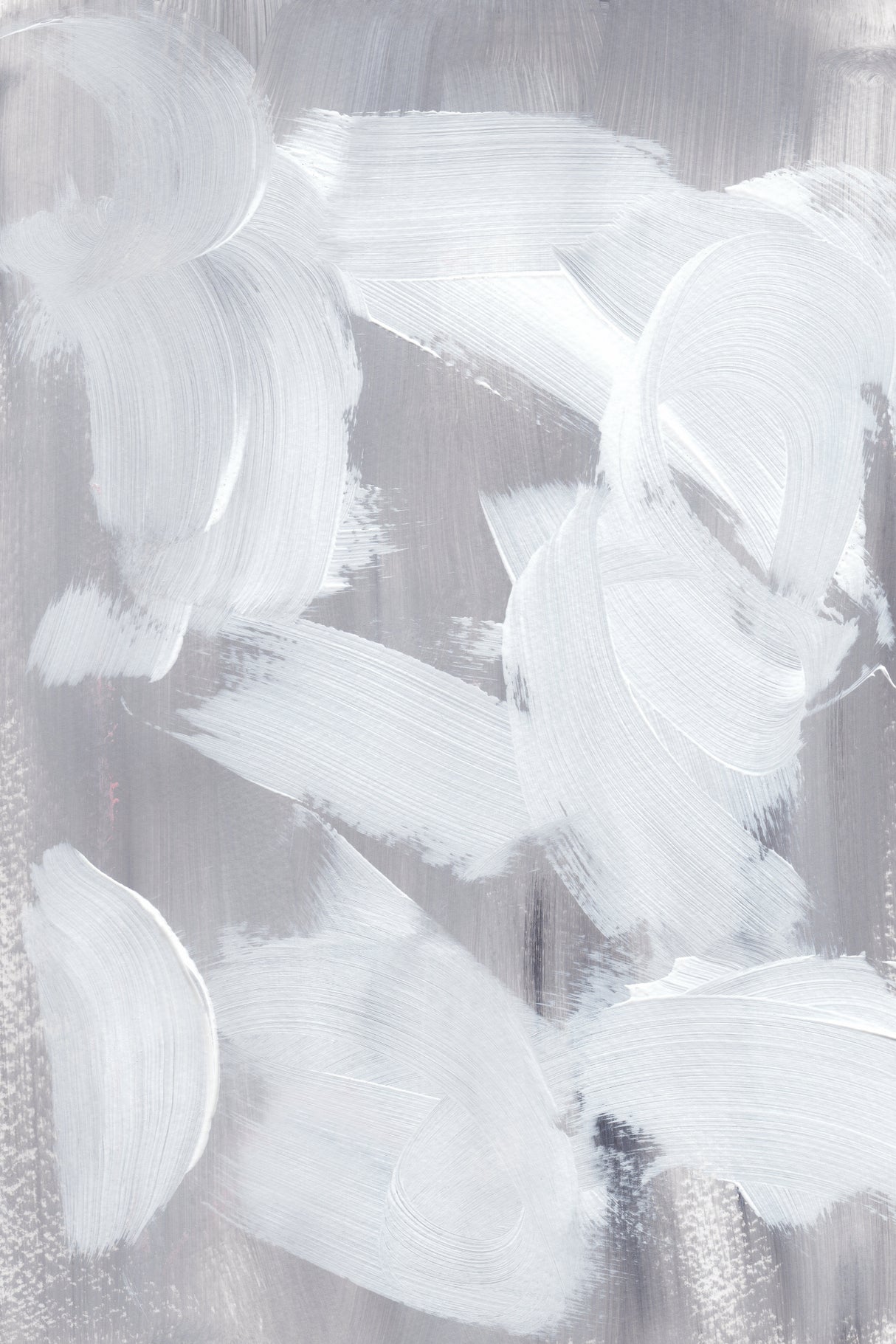 Grey touching White Poster och Canvastavla
