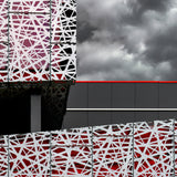 White - red - clouds Poster och Canvastavla