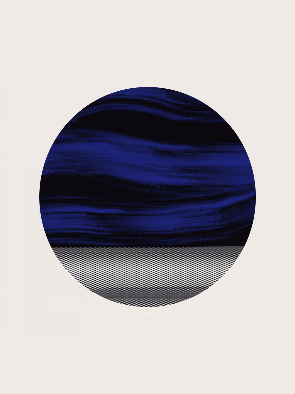 Blue Wavy Sphere Poster och Canvastavla