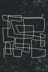 Black and White One Line #3 Poster och Canvastavla