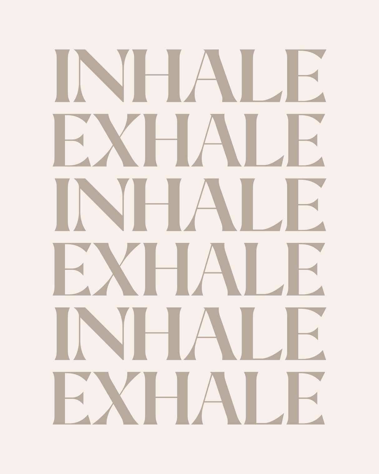 Inhale Exhale Poster och Canvastavla
