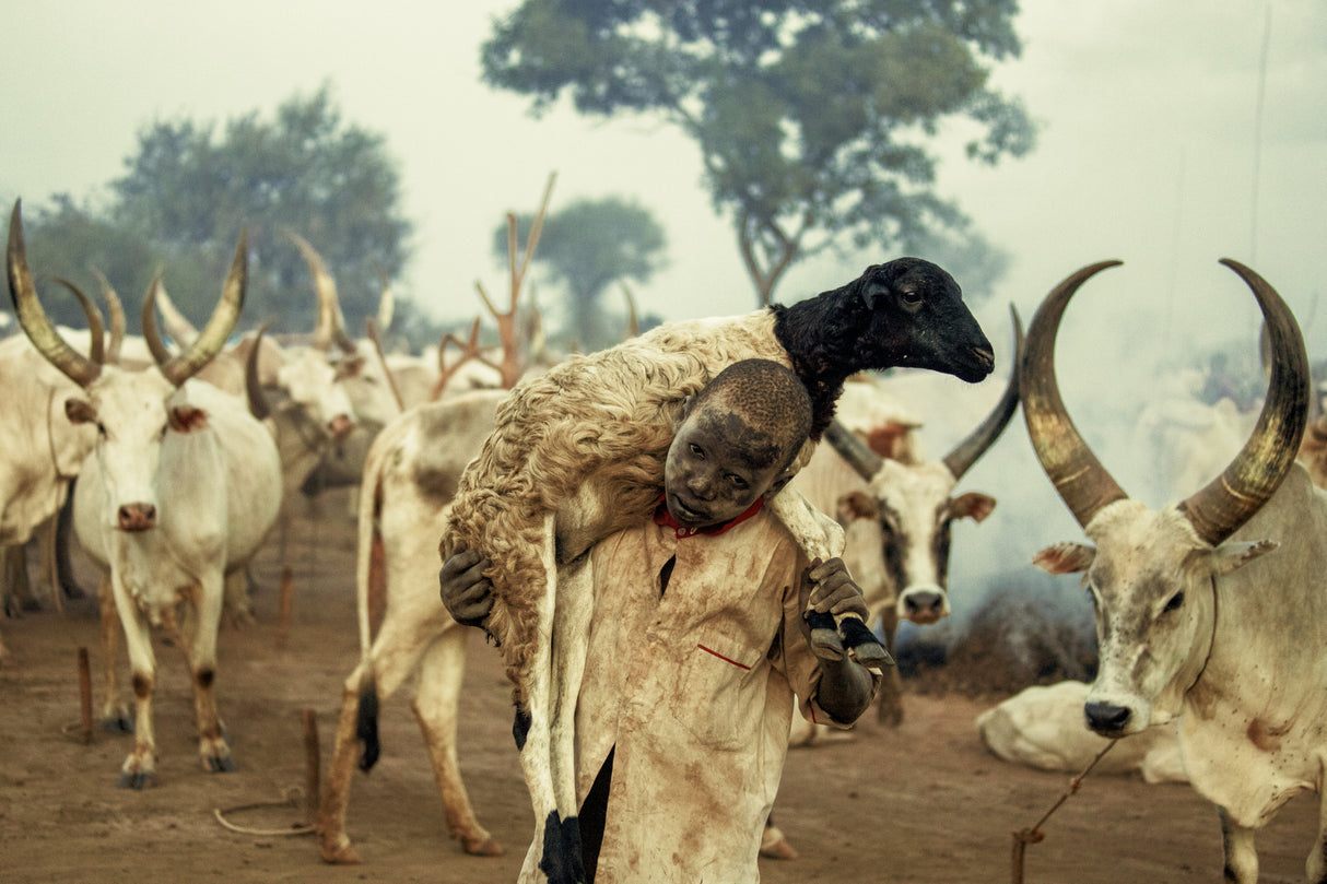 Boy from Mundari,Sudanese Poster och Canvastavla