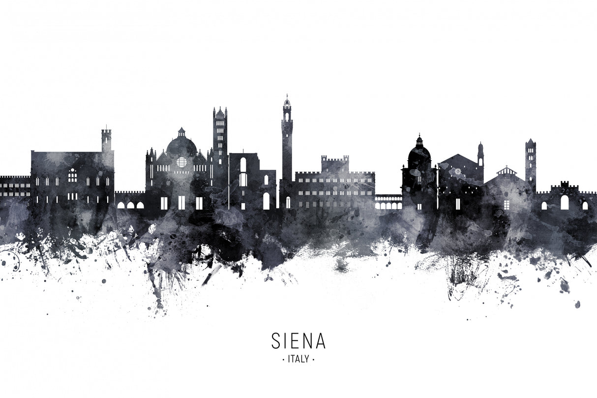 Siena Italy Skyline Poster och Canvastavla