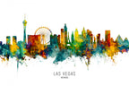 Las Vegas Nevada Skyline Poster och Canvastavla
