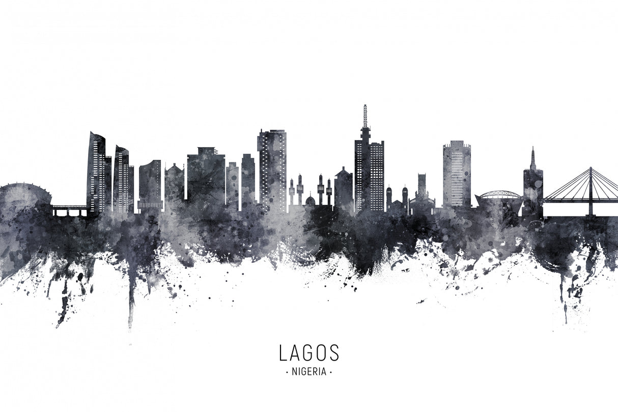 Lagos Nigeria Skyline Poster och Canvastavla
