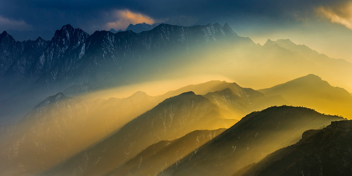 The Cattle-back Mountain Sunset Poster och Canvastavla
