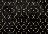 Moroccan wall mural black gold Poster och Canvastavla