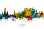 Stirling Scotland Skyline Poster och Canvastavla