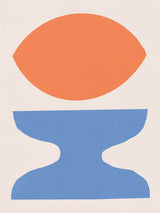 Organic Shapes In Orange and Blue Poster och Canvastavla