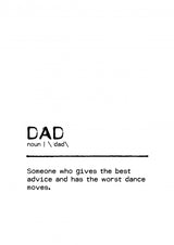 Quote Dad Worst Dance Poster och Canvastavla